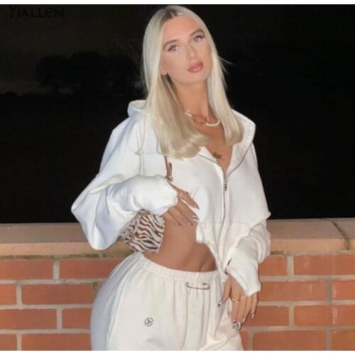 YiAllen Summer Harajuku Solid Color Hooded Long Sleeve Zipper Coat Top Women High Street Irregularity Cut Hoodies Streetwear Hot