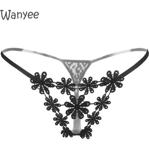 Women Sexy Briefs Female Pants Lingerie Thong Underwear Low Waist Panties Temptation Transparent T Pants Feminine Crotchless