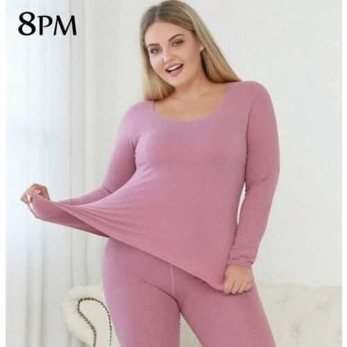 Winter Thermal Underwear Suit Plus Size 5XL 6XL Thermal Long Johns Autumn Long Johns Solid Warm Women Thermal Unde ouc630