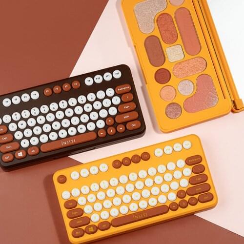 1PC Game Keyboard Waterproof Glitter Eyeshadow Palette 12 Color Pink Chocolate Pearly Matte Blush Highlighter Makeup Palette