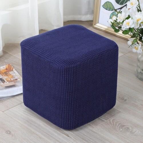 10'-13' Stretch Ottoman Slipcover Footstool Footrest Living Room Soft Cover gray
