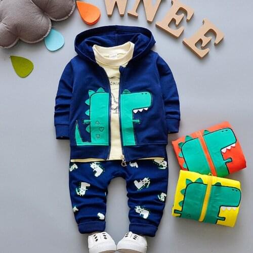 Baby Boys Clothes Sets Spring Autumn New Kids Fashion Cotton Casual Coats+hoodies+pants 3pcs for Children Boys Sports Suit Girl