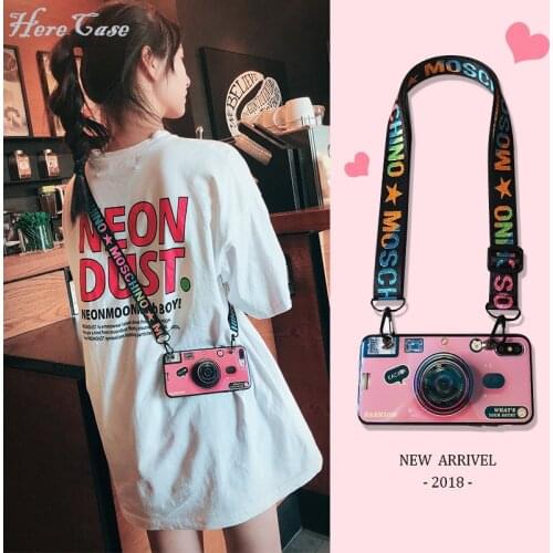 3D Cute Retro Camera Case For Samsung Galaxy J4 J6 A8 A6 Plus 2018 J7 2017 Grip Stand Silicon Phone Case Cover Phone Accessorie