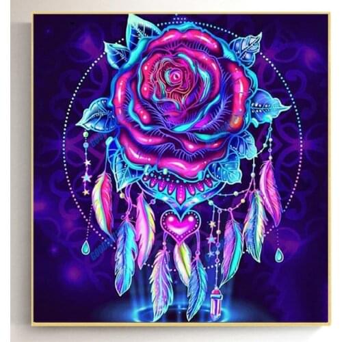 5D DIY Diamond Painting Rose Mosaic Diamond Embroidery Full Drill Flower Handicraft Decor for Home Cross Stitch Kits