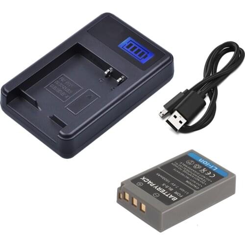 Battery Pack + Charger for Olympus BLS-5, BLS5 Rechargeable Lithium-ion