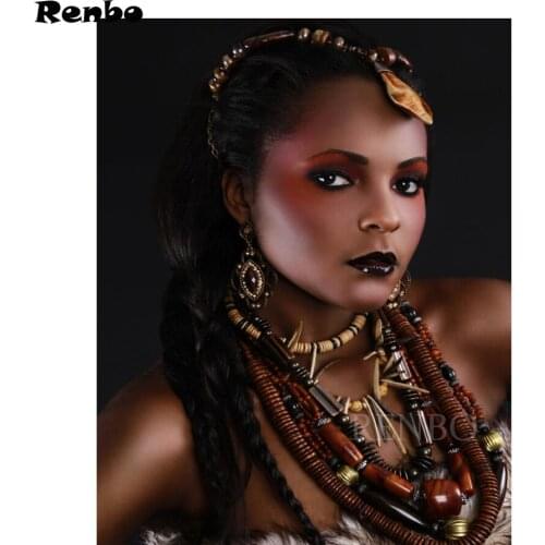 Diy 5d diamond painting African women paintings rhinestones full square drill diamond embroidery cross stitch mosaic pattern