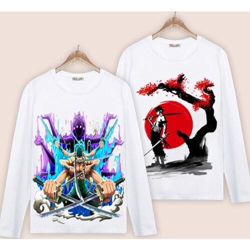 One Piece Chopper Cosplay T Shirt /Monkey D. Luffy Roronoa Zoro Spring Autumn Long Sleeve T-shirt Usopp Cartoon Top Tee Costume
