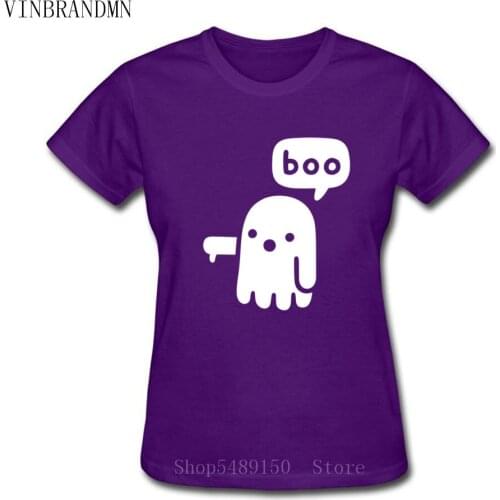 Boo Joke Anime T-Shirt Lovely Ghost Of Disapproval Women Tshirt Cotton High Quality Kawaii Summer O-Neck Short Sleeve Tees Funny