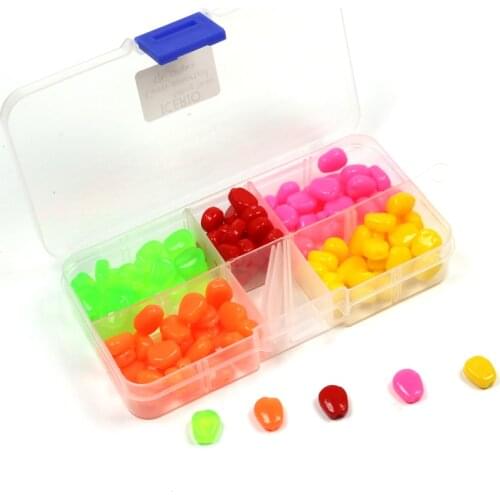 ICERIO 120pcs/box Carp fishing floating Soft corn bait with aroma 5 colors Artificial corn soft bait