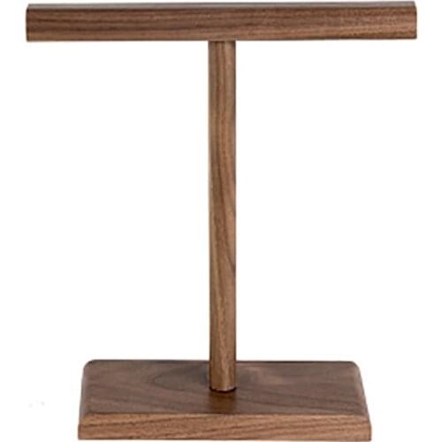 Solid Wood Gaming Headphone Stand Desk Dual Headset Hanger Simple Headset Holder Display for Desktop PC Game Earphone