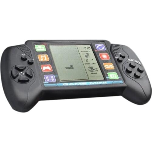 Pocket Handheld Video Game Console 3.5in LCD Mini Portable Brick Game Player with Built-in 23+26 Games (Black)