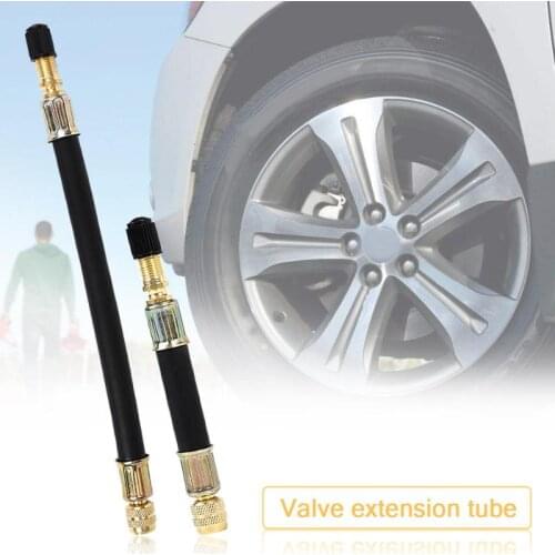 100/140/190MM Valve Caps Flexible Rubber Hose Car Wheel Valve Stem Tire Valve Extension with Cap Universal Tire Valve Extension