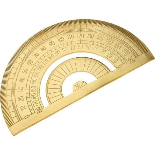4 Pieces/Set Mini Brass Math Geometry Ruler Jewelry Measuring Tools
