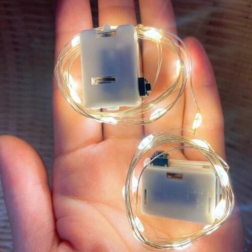 1M 2M Mini Led Fairy Lights Battery Powered Copper Wire Starry Fairy Lights Waterproof Indoor Christmas Decorative String Light