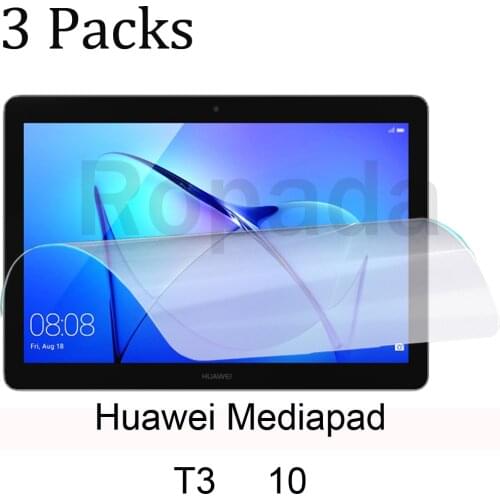3 Packs soft PET screen protector for Huawei mediapad T3 10 protective tablet film