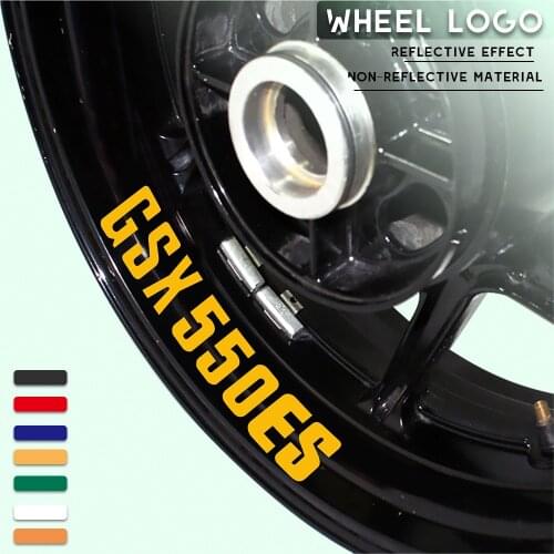 Motorcycle wheel logo sticker reflective moto rim tire accessories decorative decals for SUZUKI GSX550ES gsx 550es
