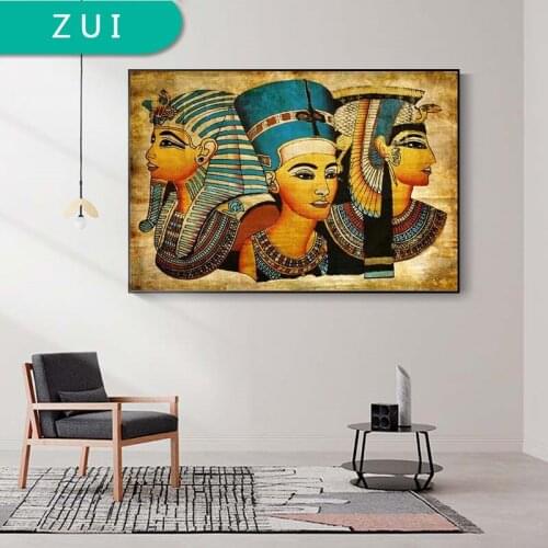 Ancient Egypt Wall Posters And Prints Protrait of Mysterious Cleopatra Wall Art Canvas Prints For Living Room Cuadros Pictures