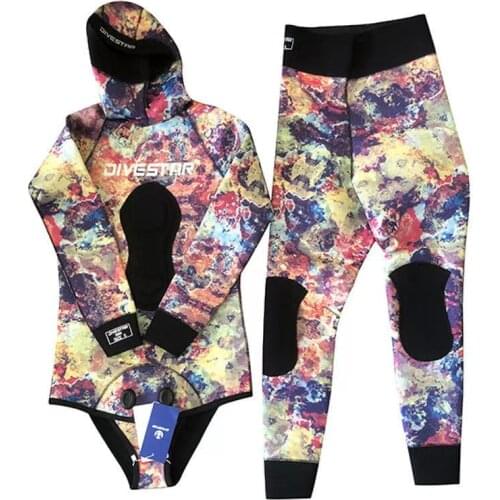 3MM Neoprene Hood Men Wetsuits Open Cell Scuba Snokeling Diving Equipment Spearfishing 2-Piece Hat Underwater Hunting WetSuit