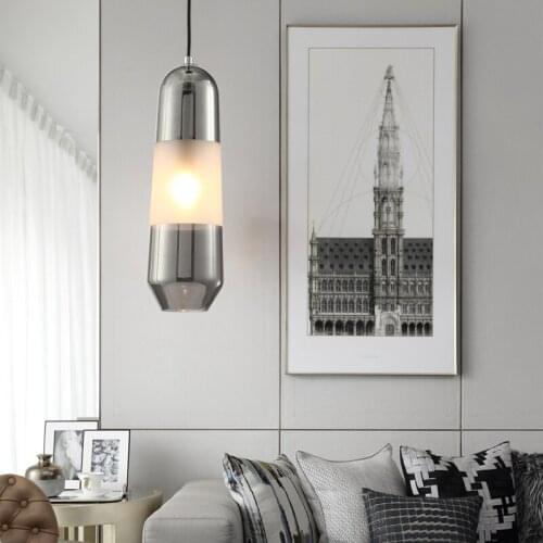 Nordic Color Candy Pendant Lights Living Room Table Bedroom Childrens Room Ins Retro Single Head Glass Lamps Hanging Fixtures