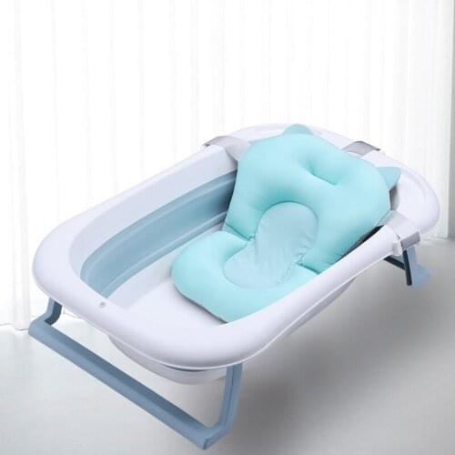 NEW Baby Tub Pad Non-Slip Bathtub Seat Support Mat Newborn Safety Bath Support Cushion Foldable Soft Pillow Suspension Mat