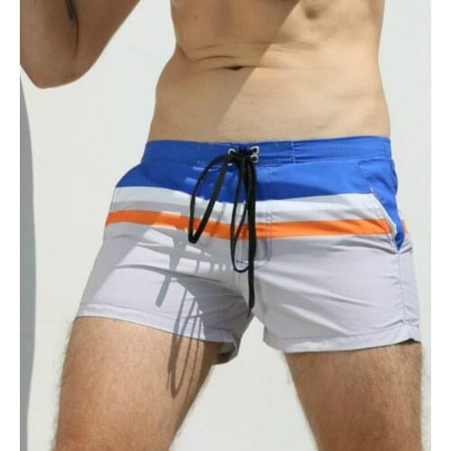 New Men Beach Shorts Swimming Trunks Running Sports Shorts Quickly Dry Swimsuit Male Bathing Suit Swimwear Maillot De Bain Homme