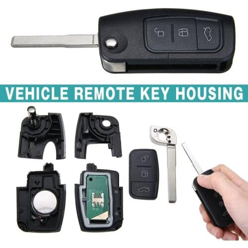 Mayitr 1pc 3 Button Flip Remote Key Fob 433MHz 63 40BIT Chip Fit For Ford Focus Mondeo Fiesta S Max Galaxy Accessories
