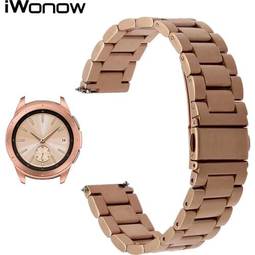 20mm 22mm Stainless Steel Watchband +Link Remover for Samsung Galaxy Watch 42mm 46mm/Active 40mm Quick Release Band Wrist Strap