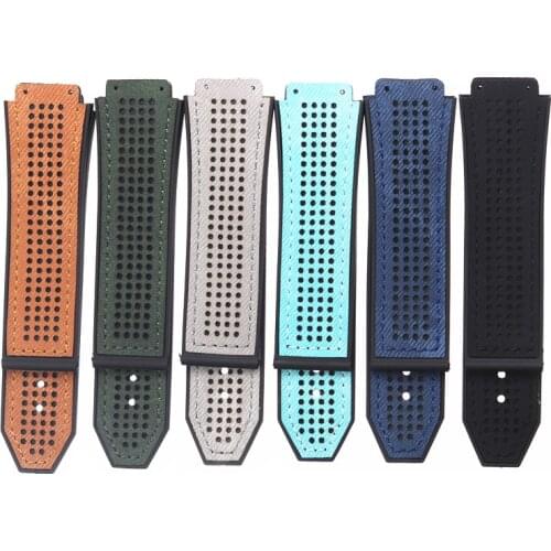High quality 26*19mm leather strap adapts fit for HUBLOT classic fusion bigbang series watch strap bracelet watchbands belt