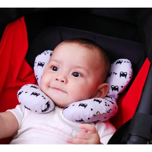Luxury Cute Baby Boy Girl Stroller Cotton Headrest Protection Children Travel Soft Pillow Head Neck Support Infant Car Cushion