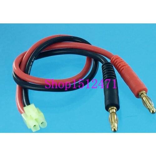TAMIYA MINI Male to 4mm Bullet Banana charger lead cable 14AWG For AIRSOFT