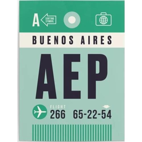 Home Decoration Hd Print Pictures Luggage Tag Aep Wall Art Modular Argentina Letter Poster Canvas Painting For Living Room Frame