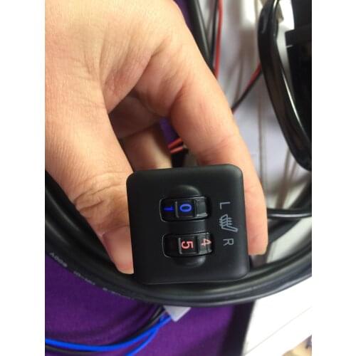 WATERCARBON Universal Panel Square Tail Circular 5 Gear Double Wheel Switch Car Heating Pad Heated Seat Cushion Cover 2 Seats 1