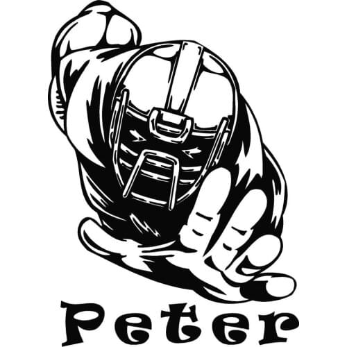 Personalized Name Soccer Player Vinyl Wall Stickers America Football Sports Wall Art Decal For Boys Room Party Decor Mural JW179