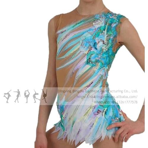 Aerobic Leotards Womens Girls' Ice Figure Skating Dress Agiva Promotion Leotard Performance Artistic Costume Multicolor