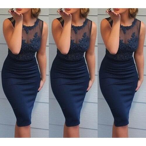 Womens Lace Bodycon Mini Dress Ladies Evening Party Cocktail Short Sundress Ladies Bikini Cover Up Beach Dress