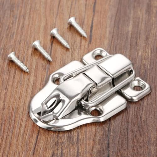 1pc Silver 40*60mm Toggle Latch Jewelry Box Hasps Drawer Latches Suitcases Toggle Latch Buckle Clasp Furniture Hardware