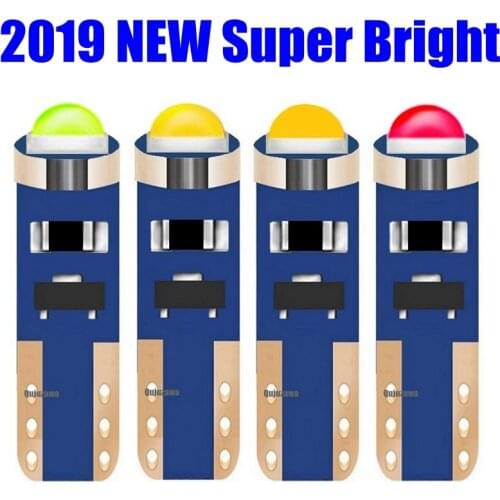 1Pcs W3W W1.2W T5 W2X2.6d 3030 LED Car Board Instrument Panel Lamp Auto Dashboard Warming Indicator Wedge Light Bulb DC12V