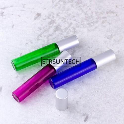 10ml Glass Roll on Bottle with Stainless Steel Roller Small Essential Oil Roller-on Sample Bottle F1510
