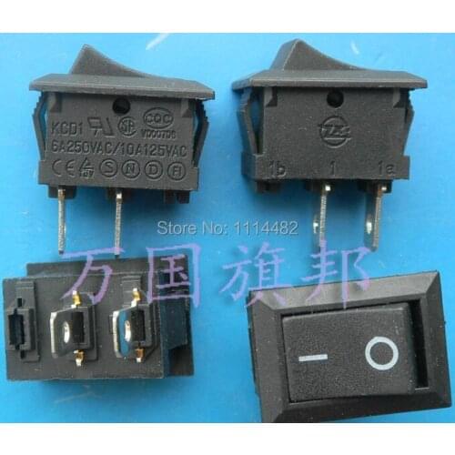 100pcs 6A 250VAC 21*12.9mm 2P rockey switch ship switch Cheap and Hight-quality 21x12.9 mm