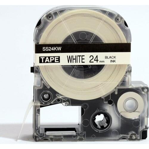 24mm black on white Tape LC-6WBN LabelWorks Tape use in LW-500,LM-700,LW-900P label printer 24MM*8M LABEL TAPE