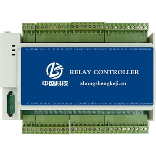 32-channel digital input and output relay module 12V industrial control RS485 serial port isolation active upload