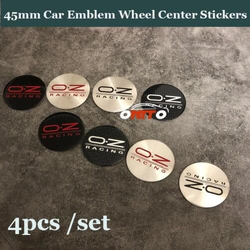4pcs 45mm for OZ Racing Car Wheel Hub Center Sticker Auto Emblem Wheels 3D Decal Label Logo Top Selling Car Accessories Styling