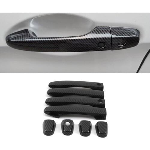 Car Accessories ABS Carbon Gate Door Handle Trim Frame Sticker Cover Exterior Moulding for Honda CR-V G4 Civic G9 Jade FR4 FR5