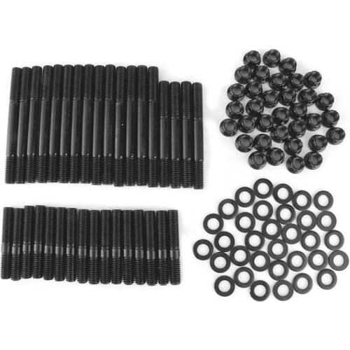 Car Accessories Nuts Chromoly Steel Head Stud Kit Replacement for Alum Or Iron Heads Fit for SBC Series Engines