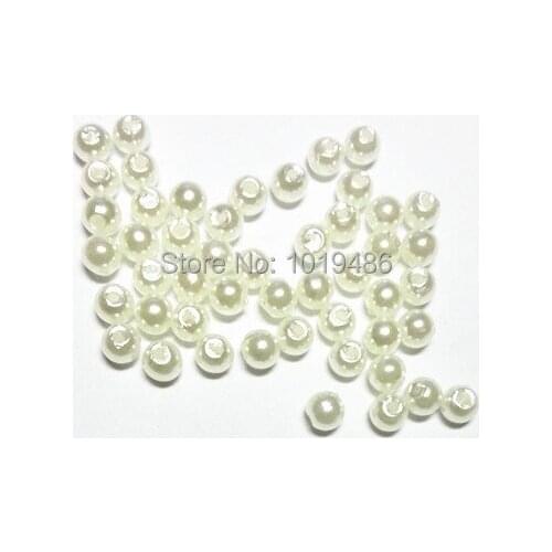 Free Shipping ! 4mm 2000/lot White color Round Acrylic Pearl Imitation Spacer Beads Jewelry accessories