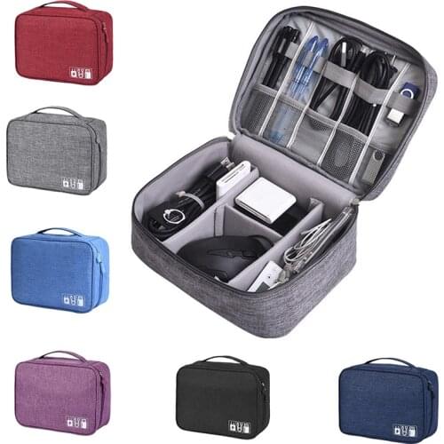 Organizer Case Waterproof Travel Closet for Headphones USB Charger Cable Storage Bag Digital Portable Zipper Accessories