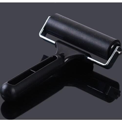 Black Professional Brayer Ink Painting Printmaking Roller Art Stamping Tool Refined Tough Rubber Roller Painting Tools
