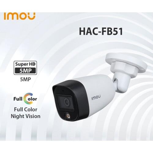 Dahua imou HAC-FB21F HAC-FB51F 5MP HDCVI Bullet Camera Waterproof Video Recorder Surveillance Night Vision Outdoor Camera