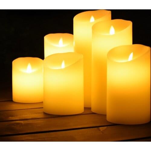 Electronic LED Candle Light Flameless Swing Wedding Birthday Party Home Decoration Tea Lights Candles Lamp Christmas Decorations