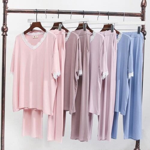 Fdfklak 2 Pieces Maternity Clothes For Nursing Mothers Modal Maternity Pajamas For Pregnant Autumn Long Sleeve Pregnancy